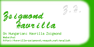 zsigmond havrilla business card